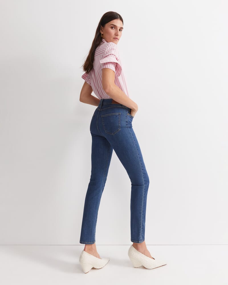 Jackie High Waist Skinny Jean in MID WASH