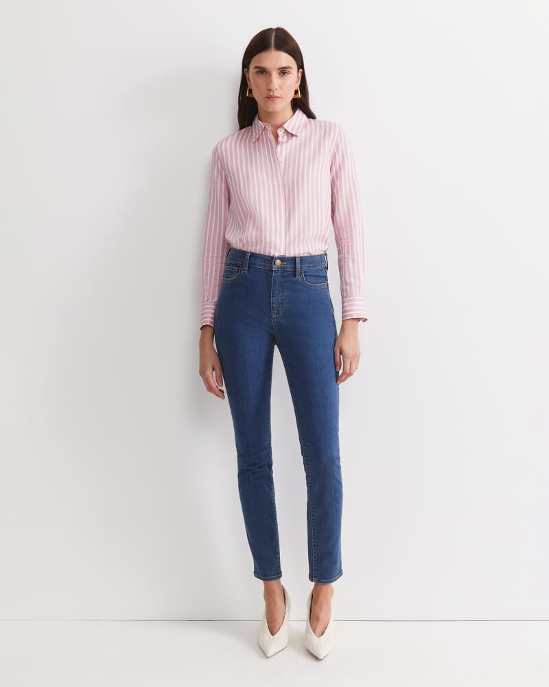 Jackie High Waist Skinny Jean in MID WASH