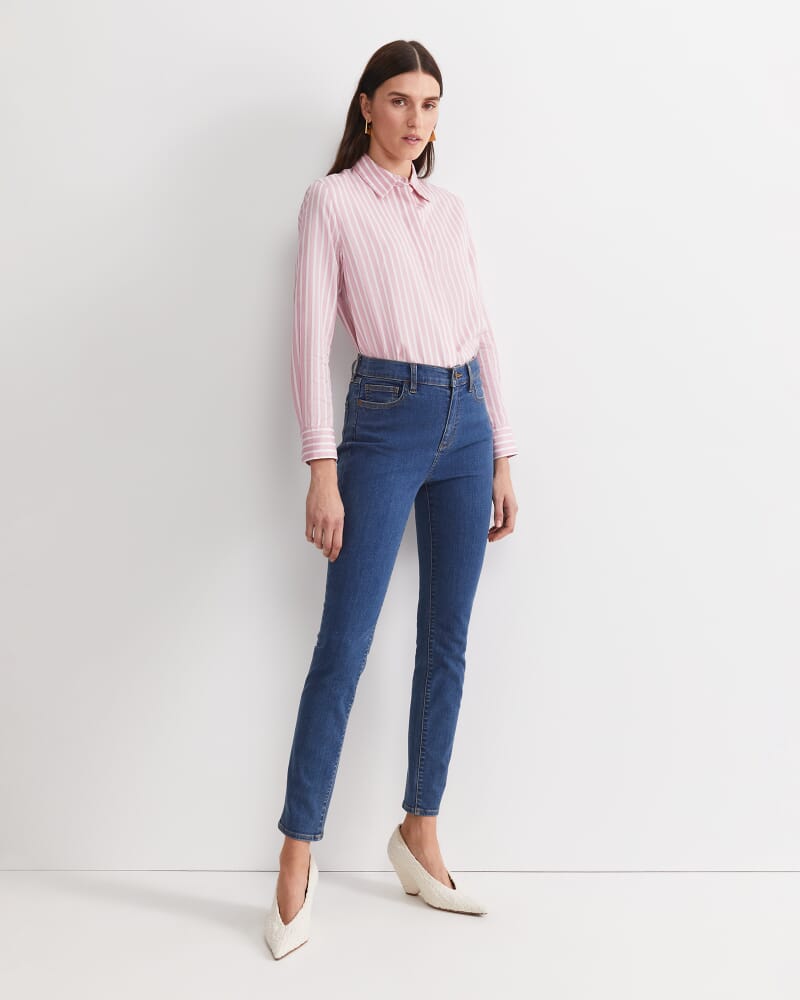 Jackie High Waist Skinny Jean in MID WASH