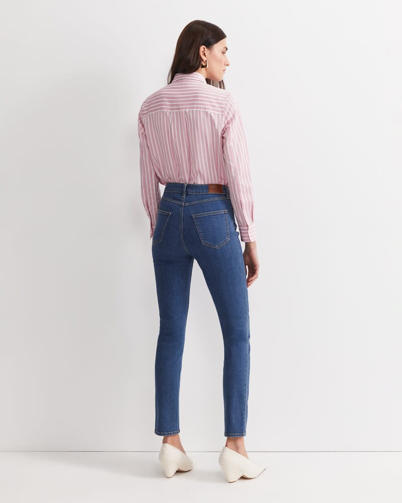 Jackie High Waist Skinny Jean in MID WASH