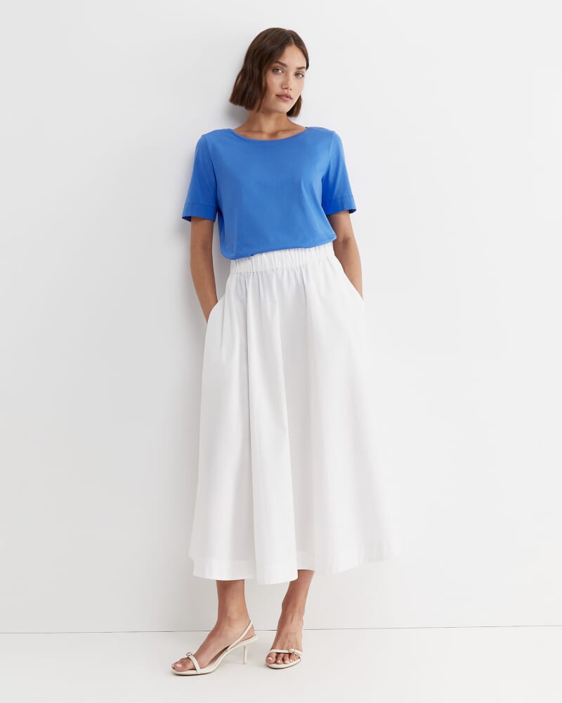 Mercerised Cotton Tee in CERULEAN