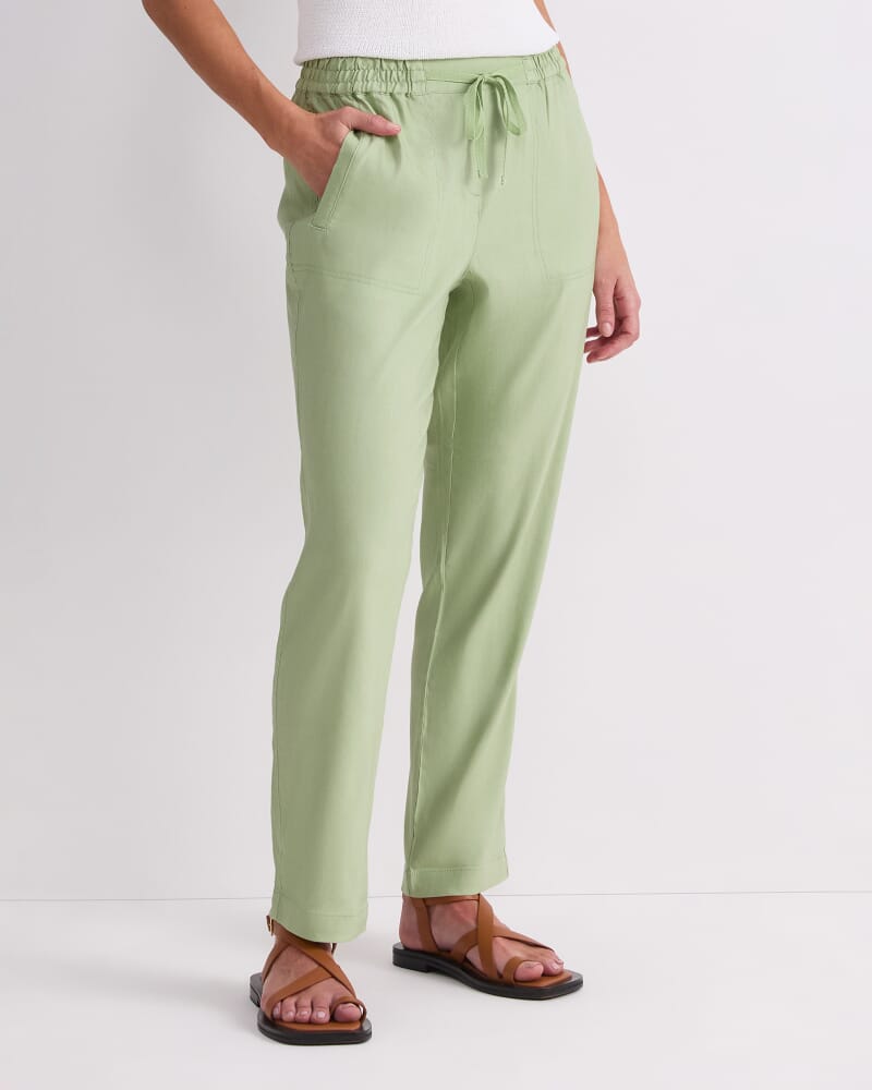 Rosa Linen Pant in APPLE