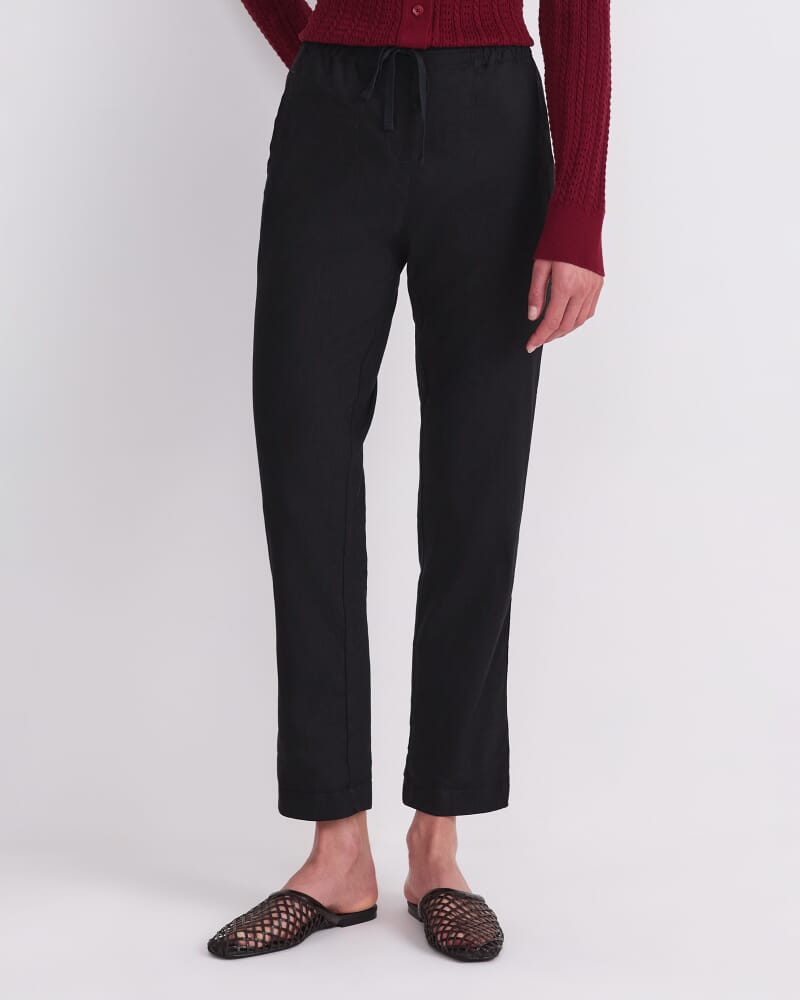 Rosa Linen Pant in BLACK