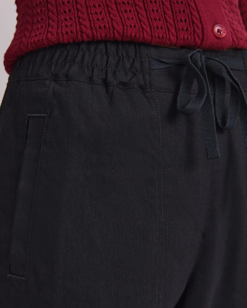 Rosa Linen Pant in BLACK