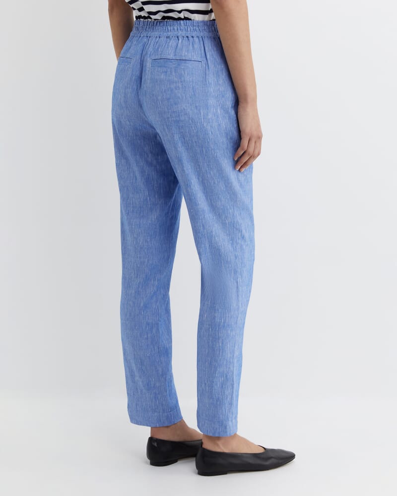 Rosa Linen Pant in CERULEAN