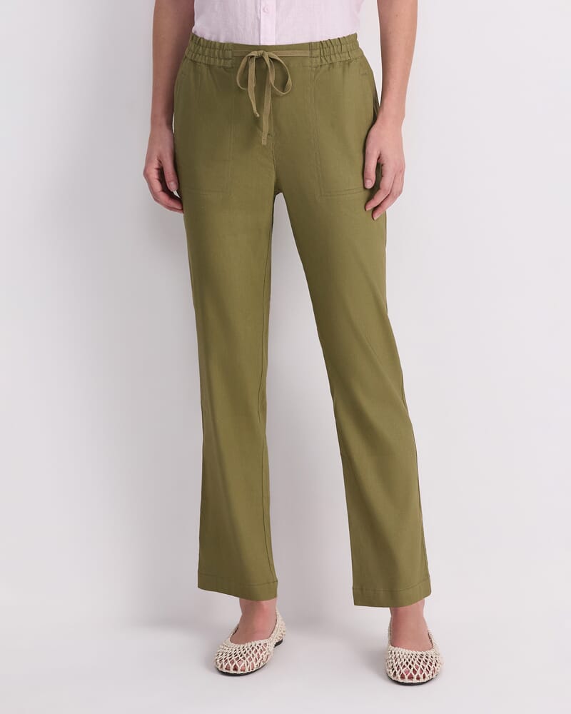 Rosa Linen Pant in KHAKI