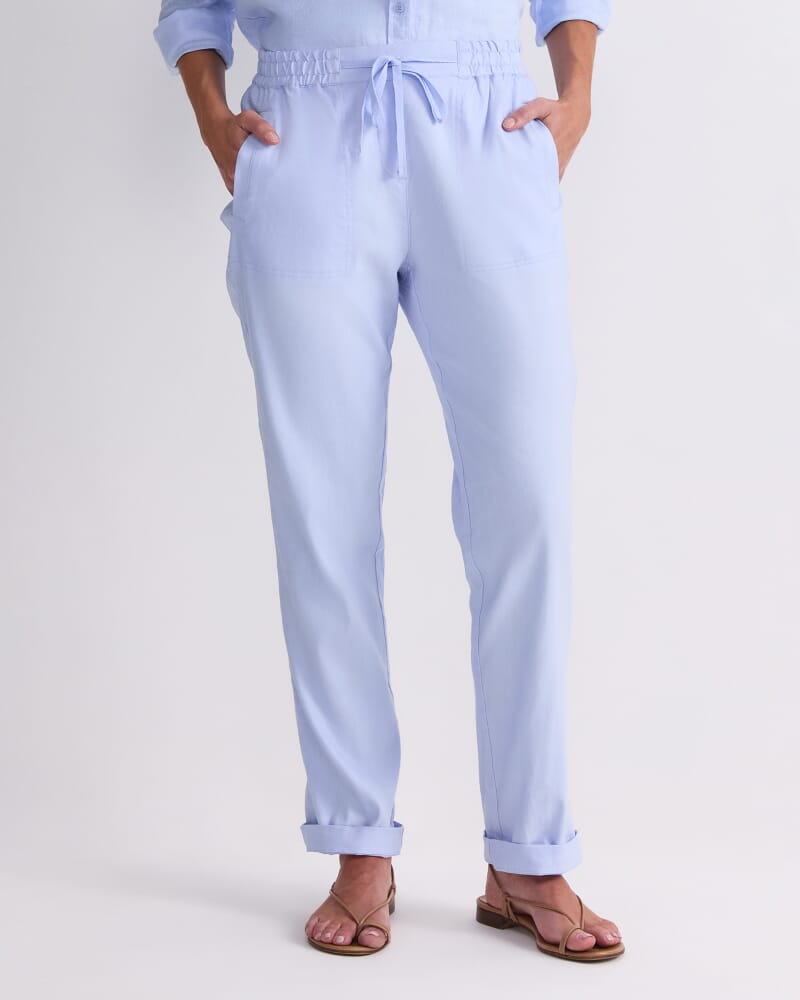 Rosa Linen Pant in PALE BLUE