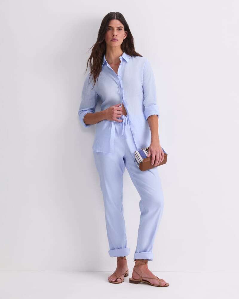 Rosa Linen Pant in PALE BLUE