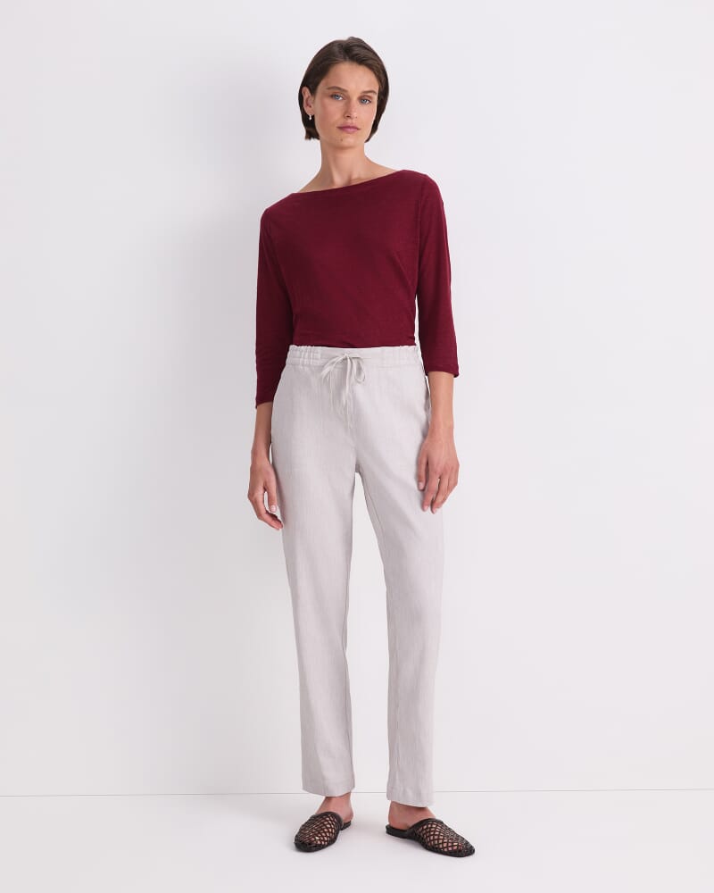 Rosa Linen Pant in STRING