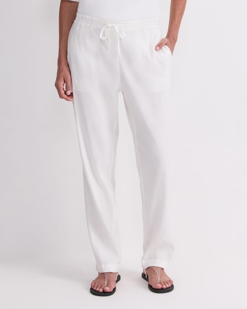 Rosa Linen Pant in WHITE