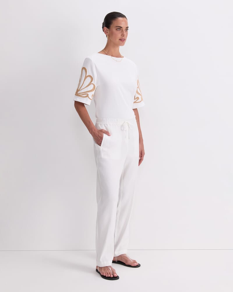 Rosa Linen Pant in WHITE