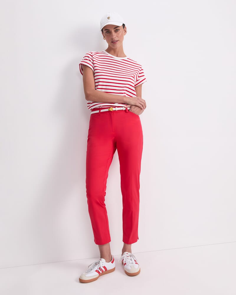 Evie Capri Pant in SCARLET