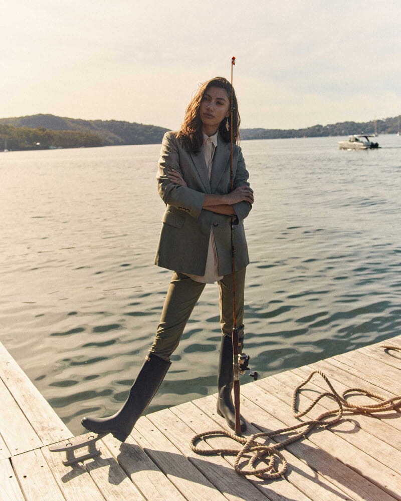 Evie Capri Pant in SOFT KHAKI