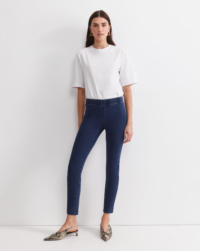 Felicity Denim Pull On Pant in WASHED INDIGO