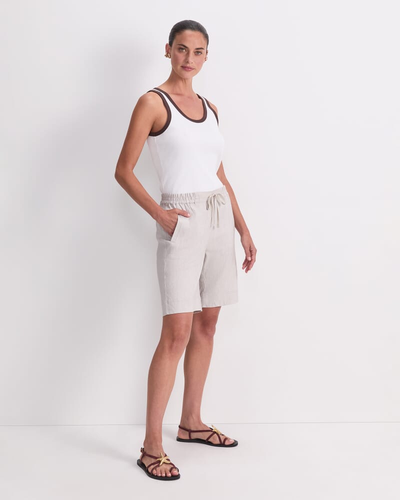 Rosa Linen Short in NATURAL