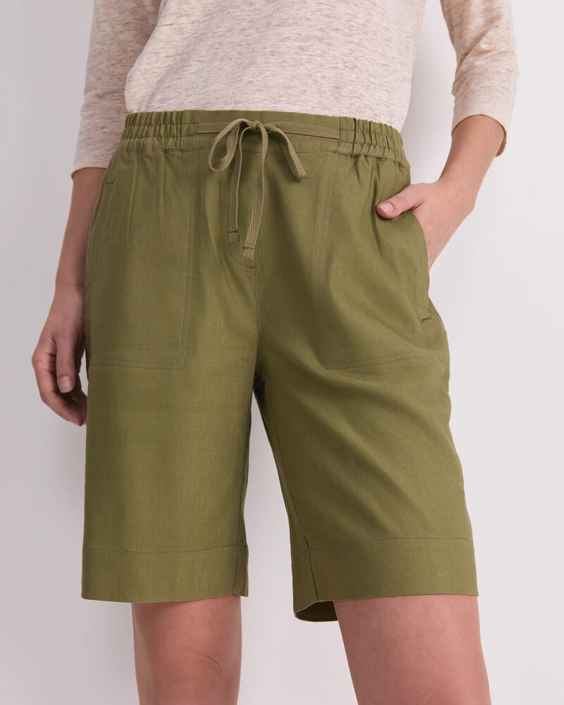 Rosa Linen Short in KHAKI