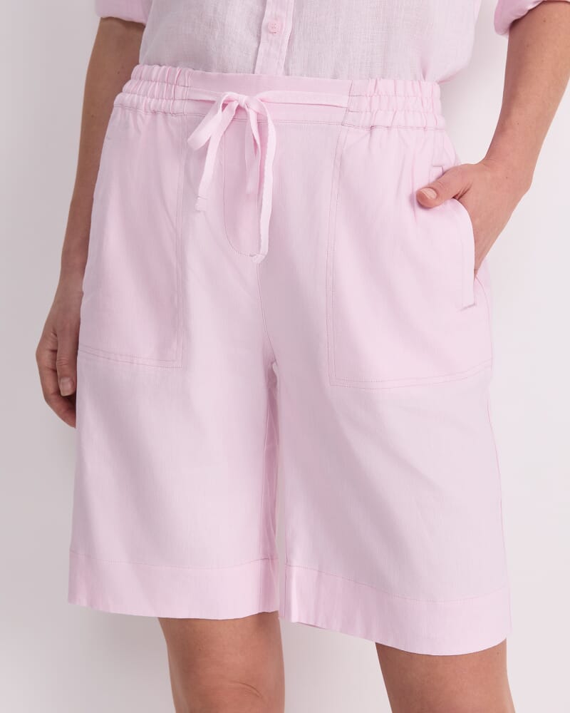 Rosa Linen Short in LIGHT PINK