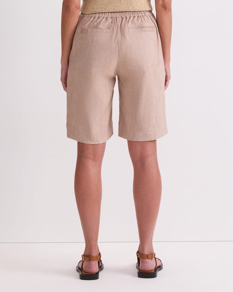 Rosa Linen Short in PEBBLE