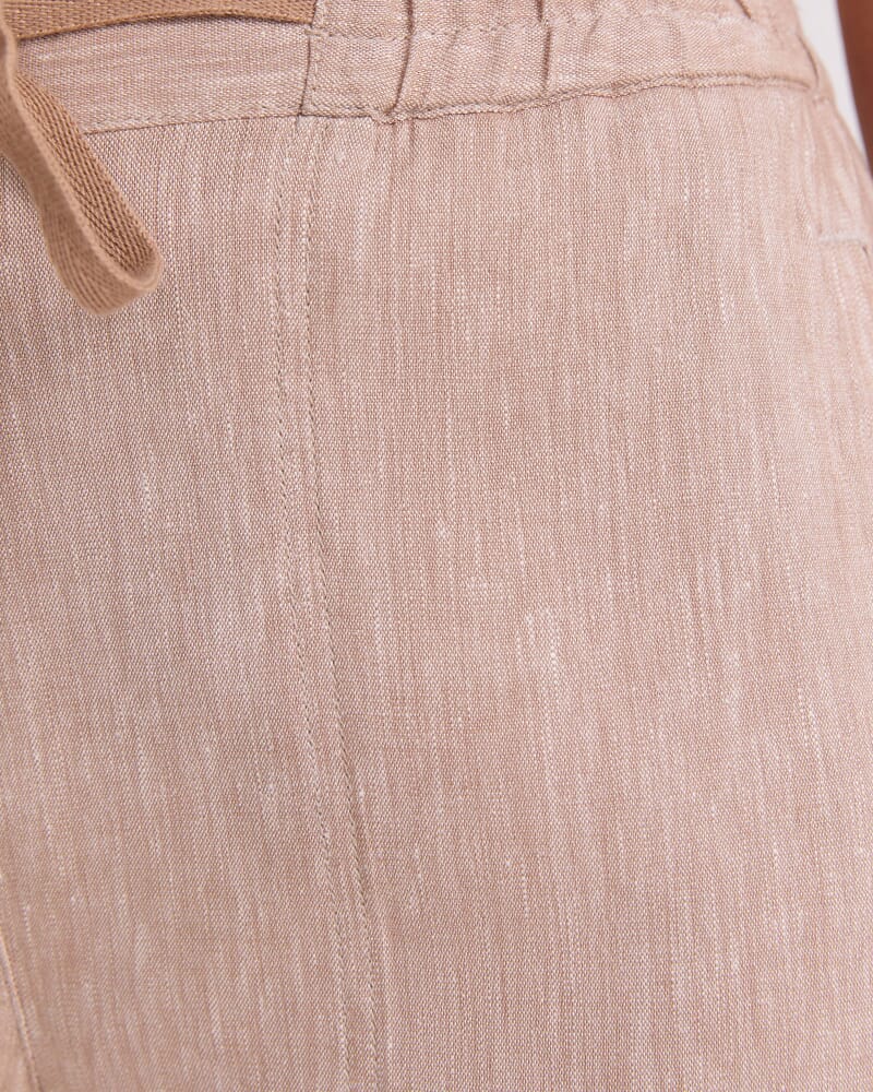 Rosa Linen Short in PEBBLE