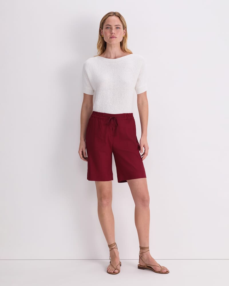 Rosa Linen Short in PINOT