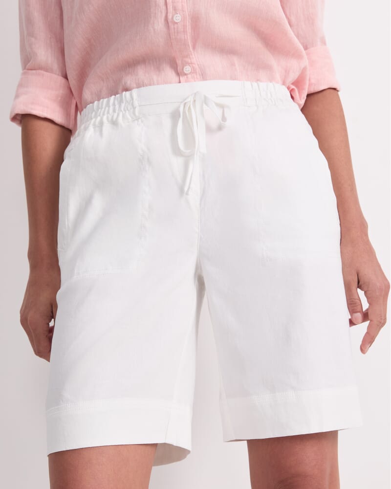 Rosa Linen Short in WHITE