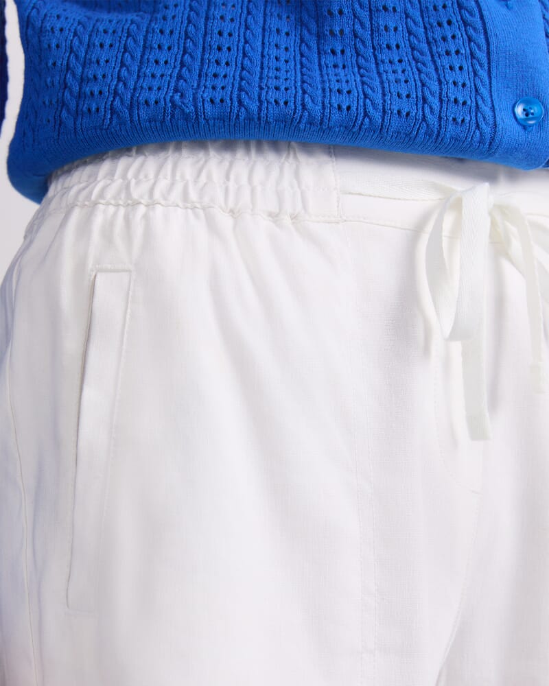 Rosa Linen Short in WHITE