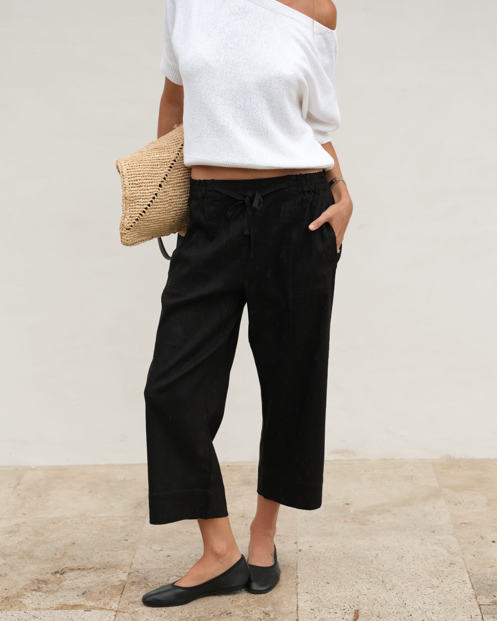 Rosa Crop Linen Pant