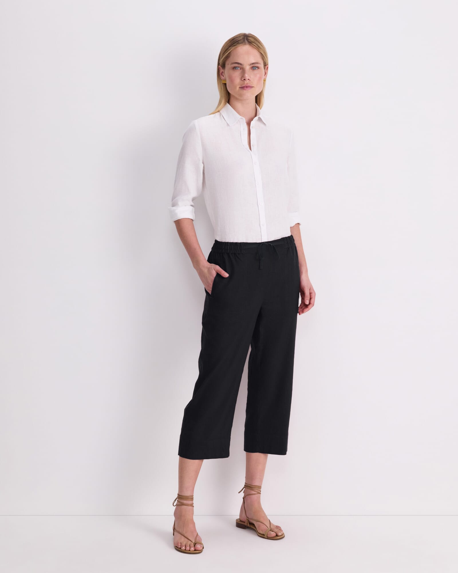 Rosa Crop Linen Pant
