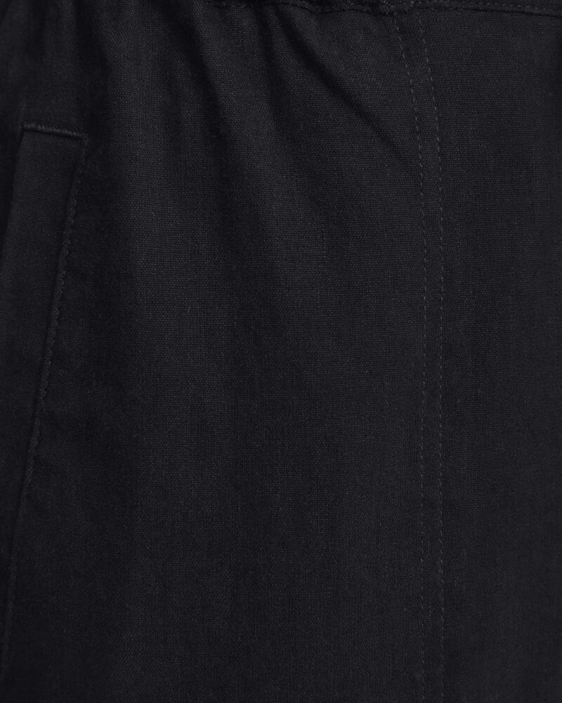 Rosa Crop Linen Pant in BLACK