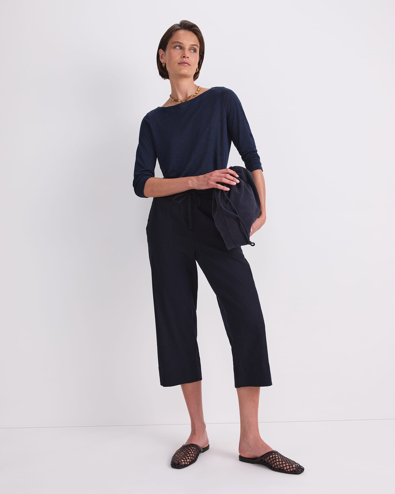 Rosa Crop Linen Pant