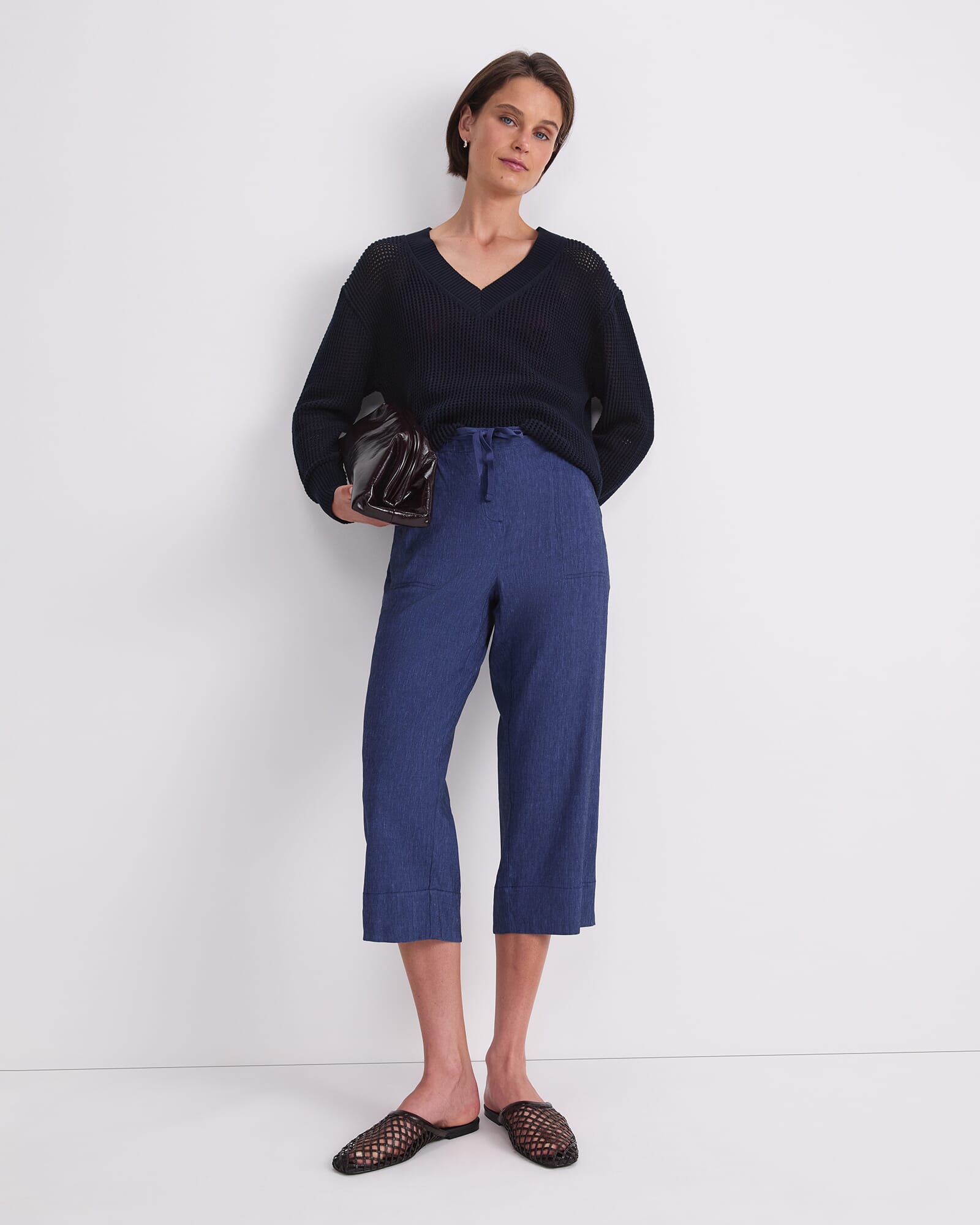 Rosa Crop Linen Pant