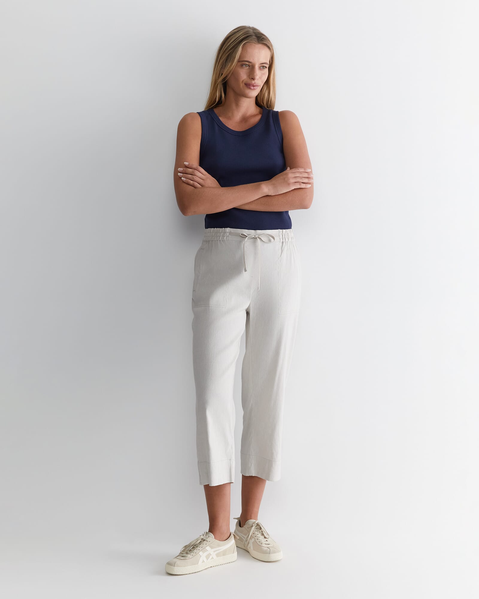 Rosa Crop Linen Pant