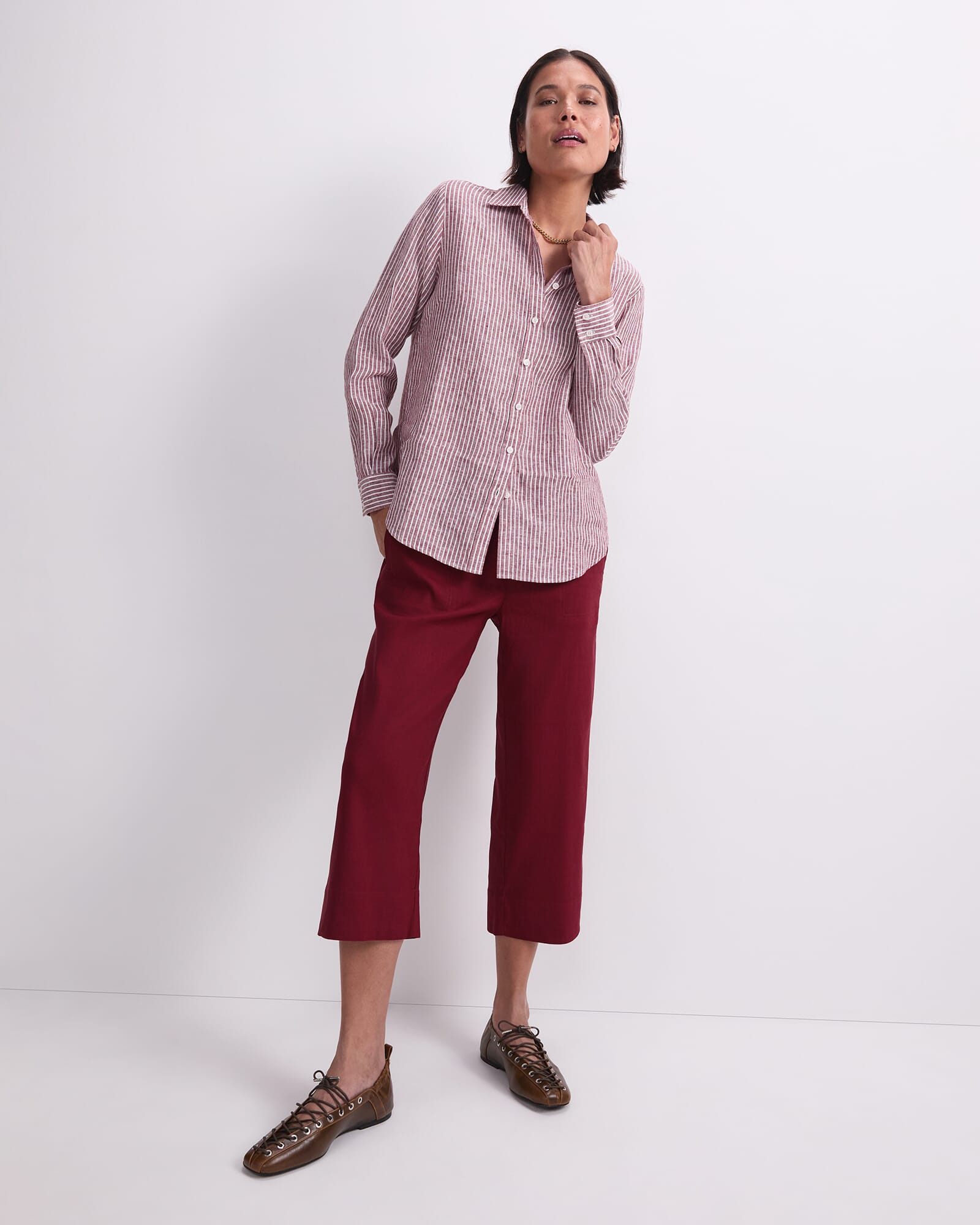 Rosa Crop Linen Pant