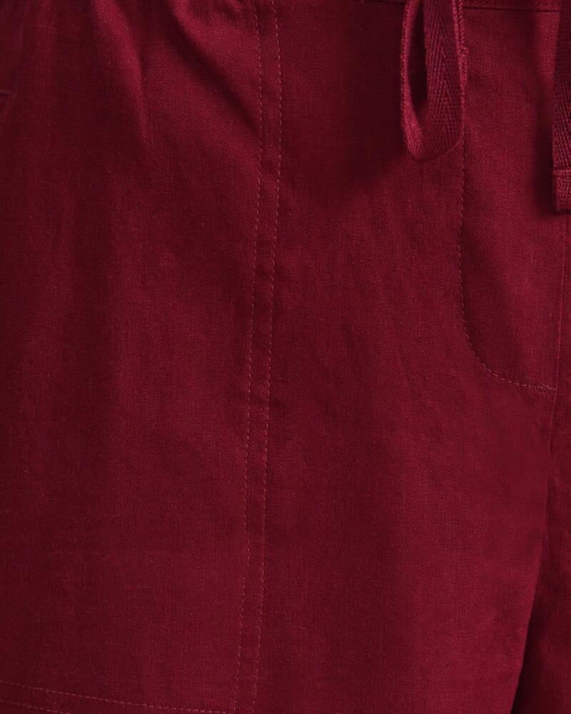 Rosa Crop Linen Pant in PINOT