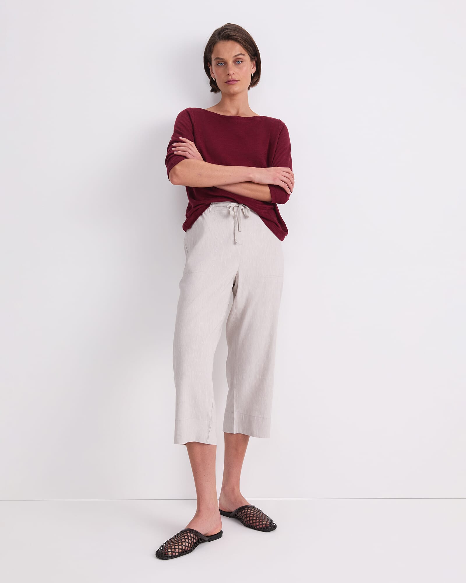 Rosa Crop Linen Pant