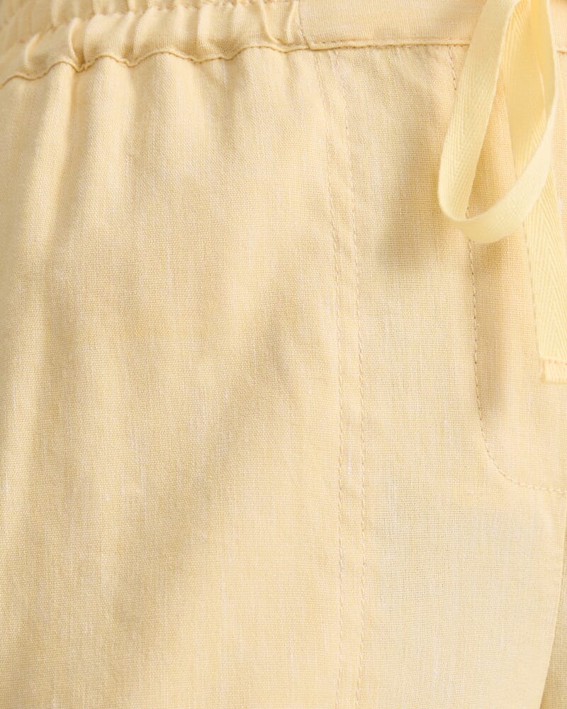 Rosa Crop Linen Pant in SUN
