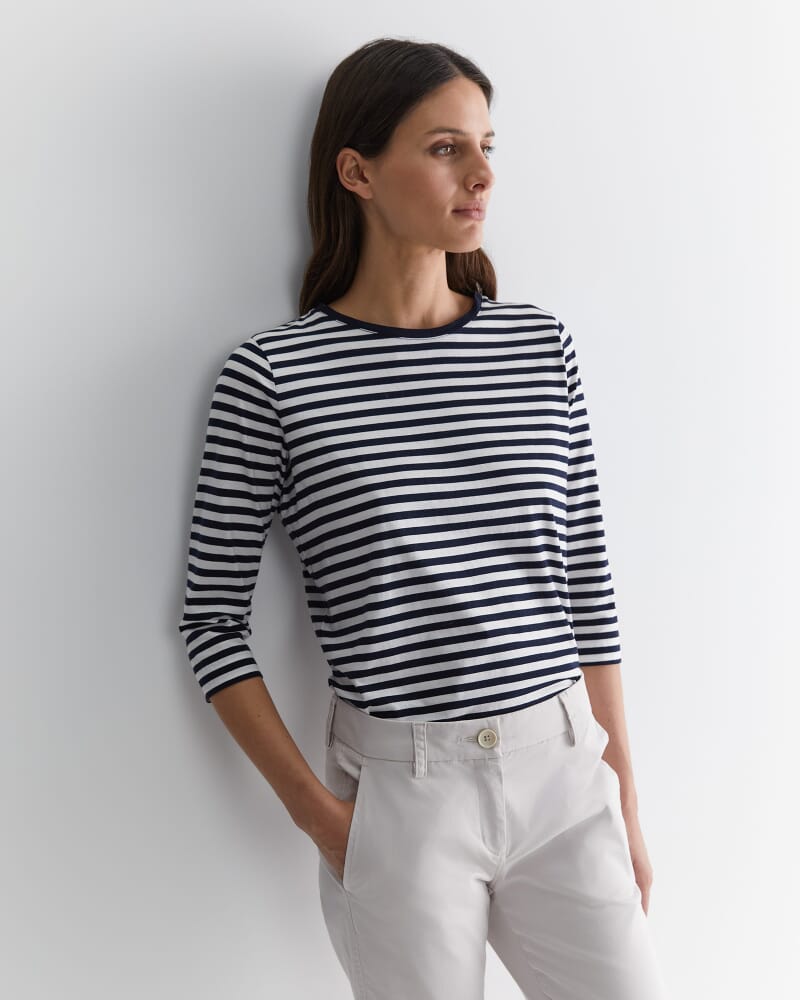 Cotton Crew 3 Quarter Sleeve T-Shirt