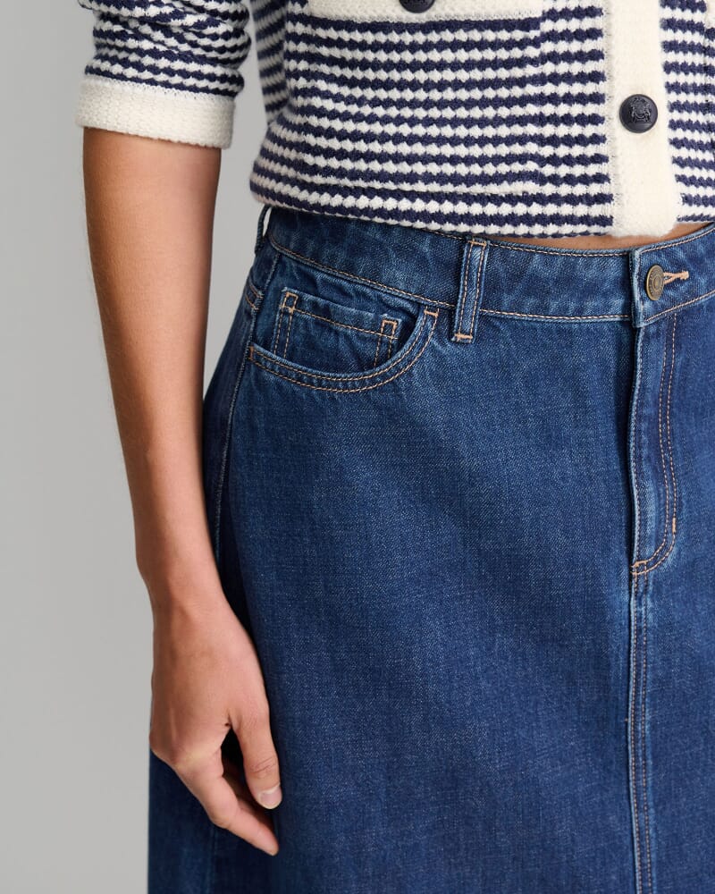 Nikki Denim Skirt in BLUE WASH