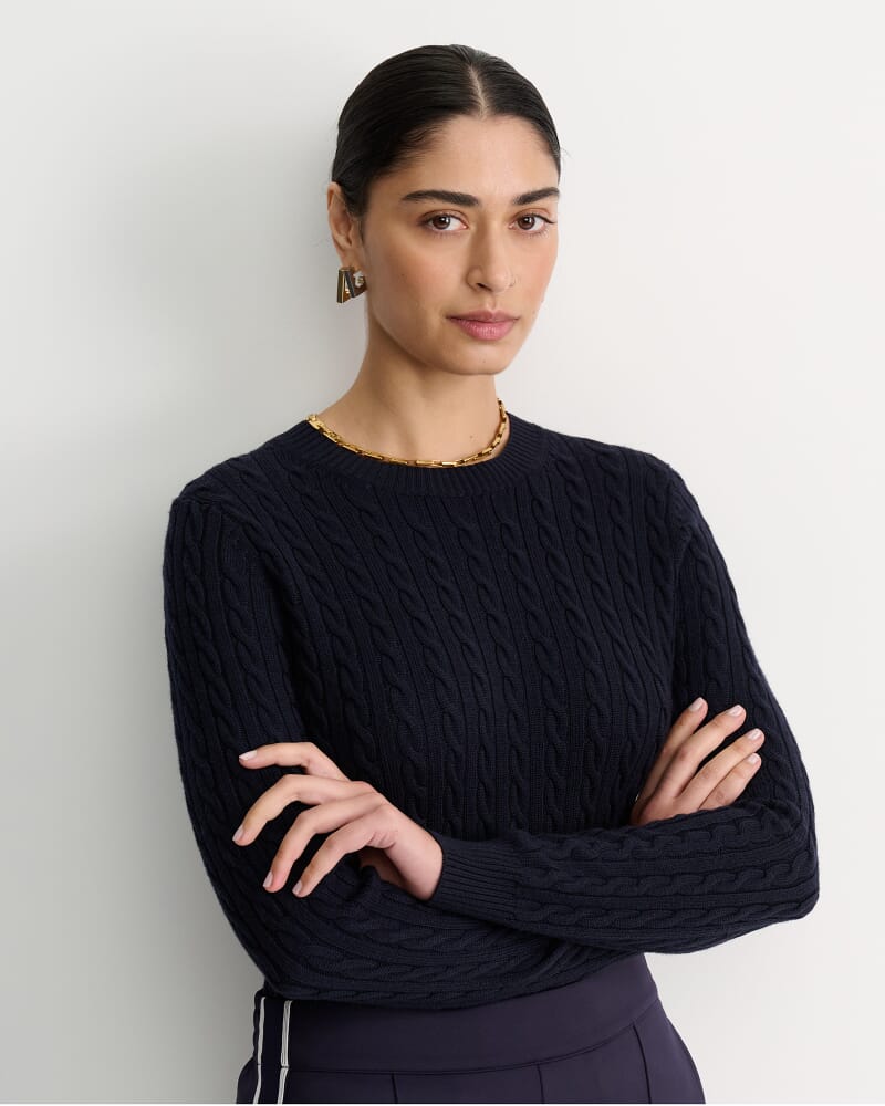 Merino Wool Baby Cable Sweater