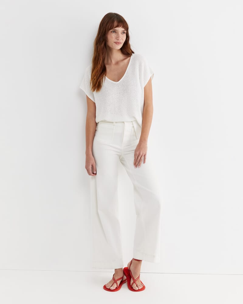 Nili Wide Leg Jean in IVORY