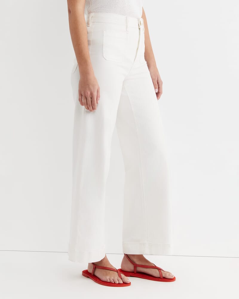 Nili Wide Leg Jean in IVORY
