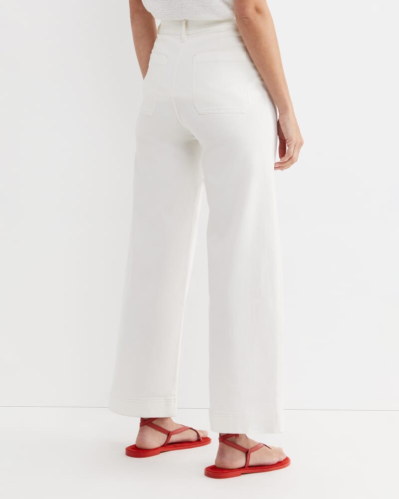 Nili Wide Leg Jean in IVORY