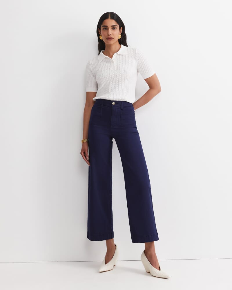 Nili Wide Leg Jean in NAVY