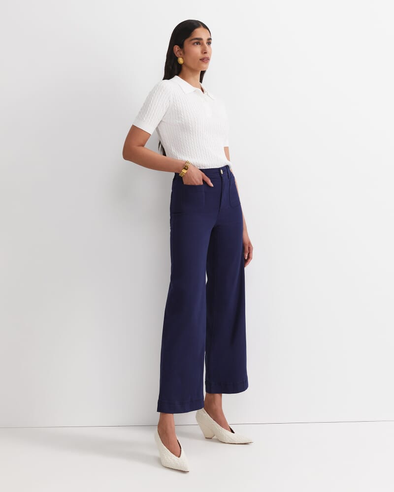 Nili Wide Leg Jean in NAVY