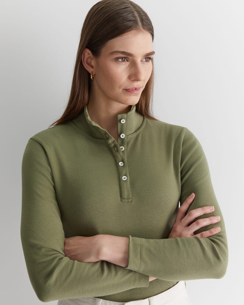 Lucy Funnel Neck Top in KHAKI