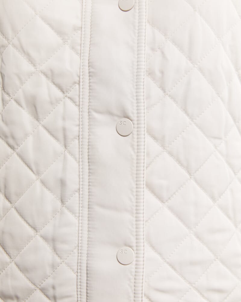 Vera Quilted Jacket in CHALK