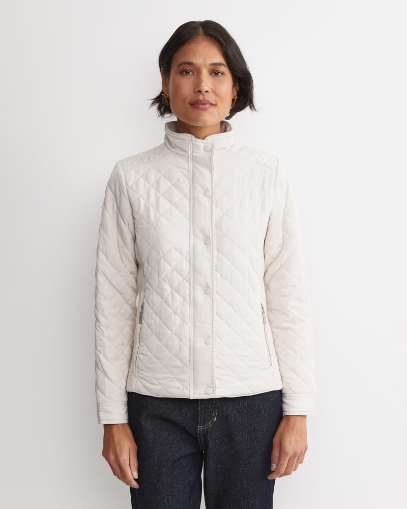 Vera Quilted Jacket in CHALK