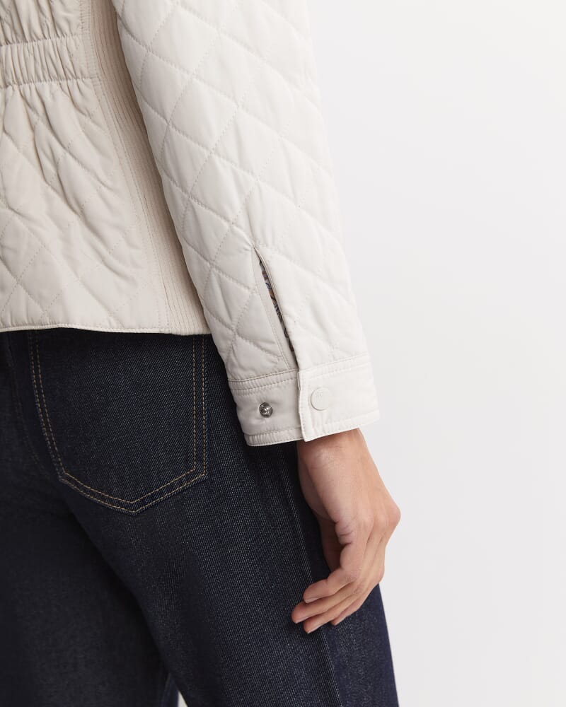 Vera Quilted Jacket in CHALK