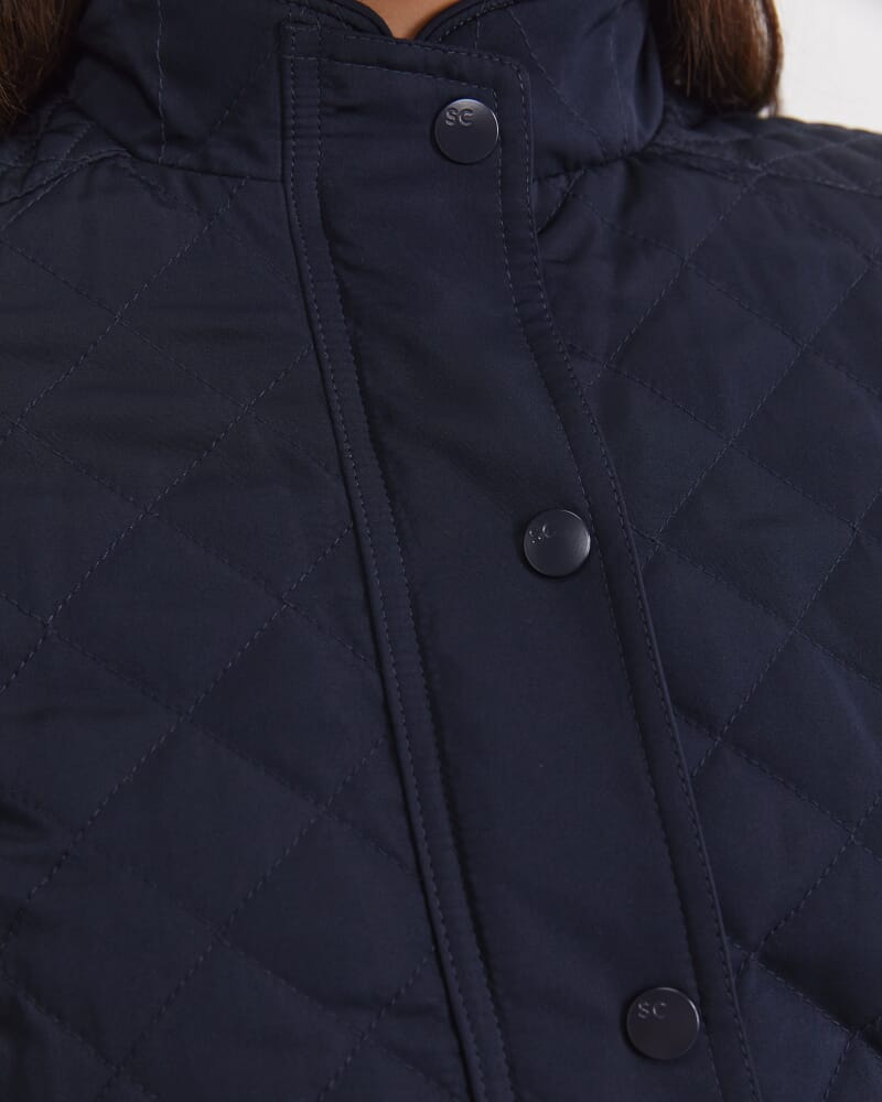 Vera Quilted Jacket in NAVY