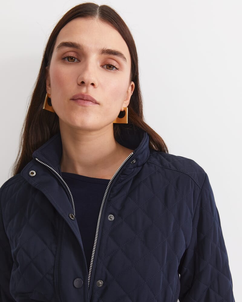 Vera Quilted Jacket in NAVY